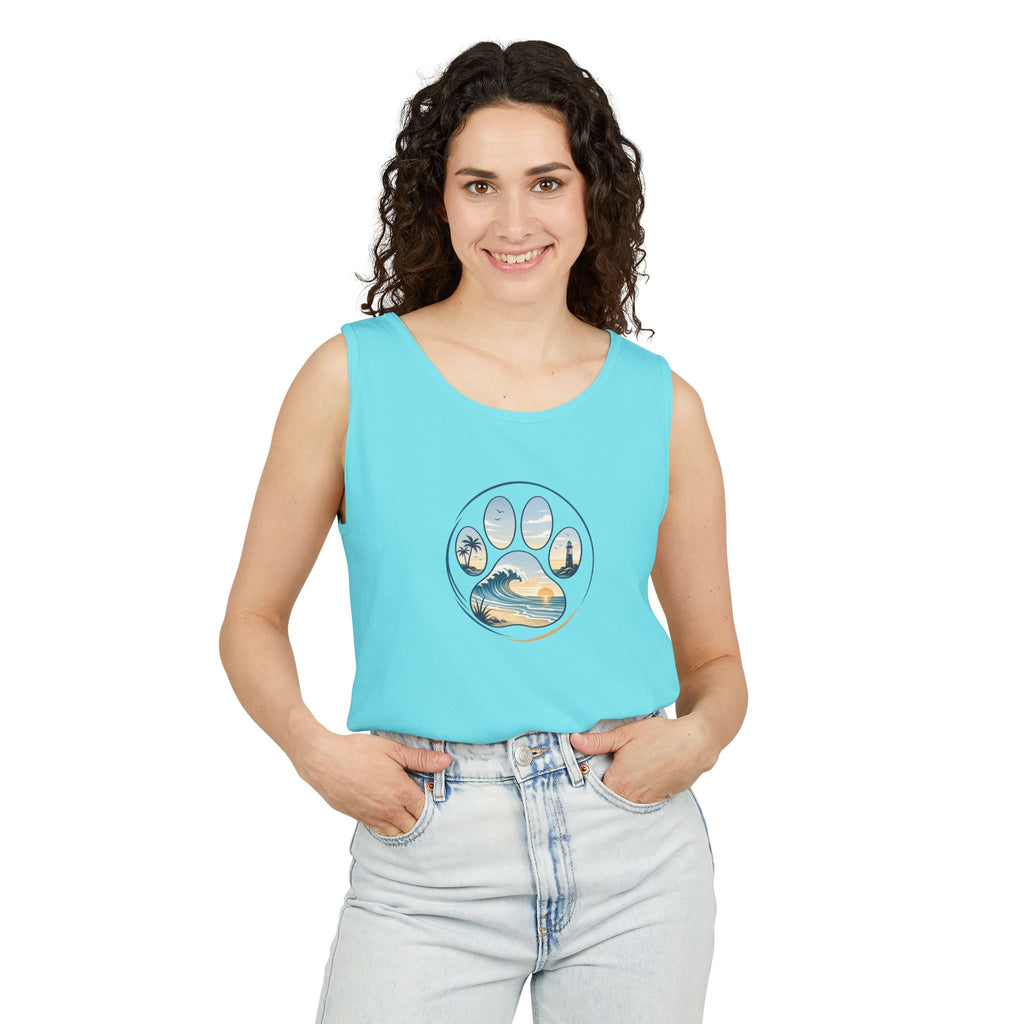 Coast & Paws Signature Unisex Surf Tank Top — Beach Vibes Tank