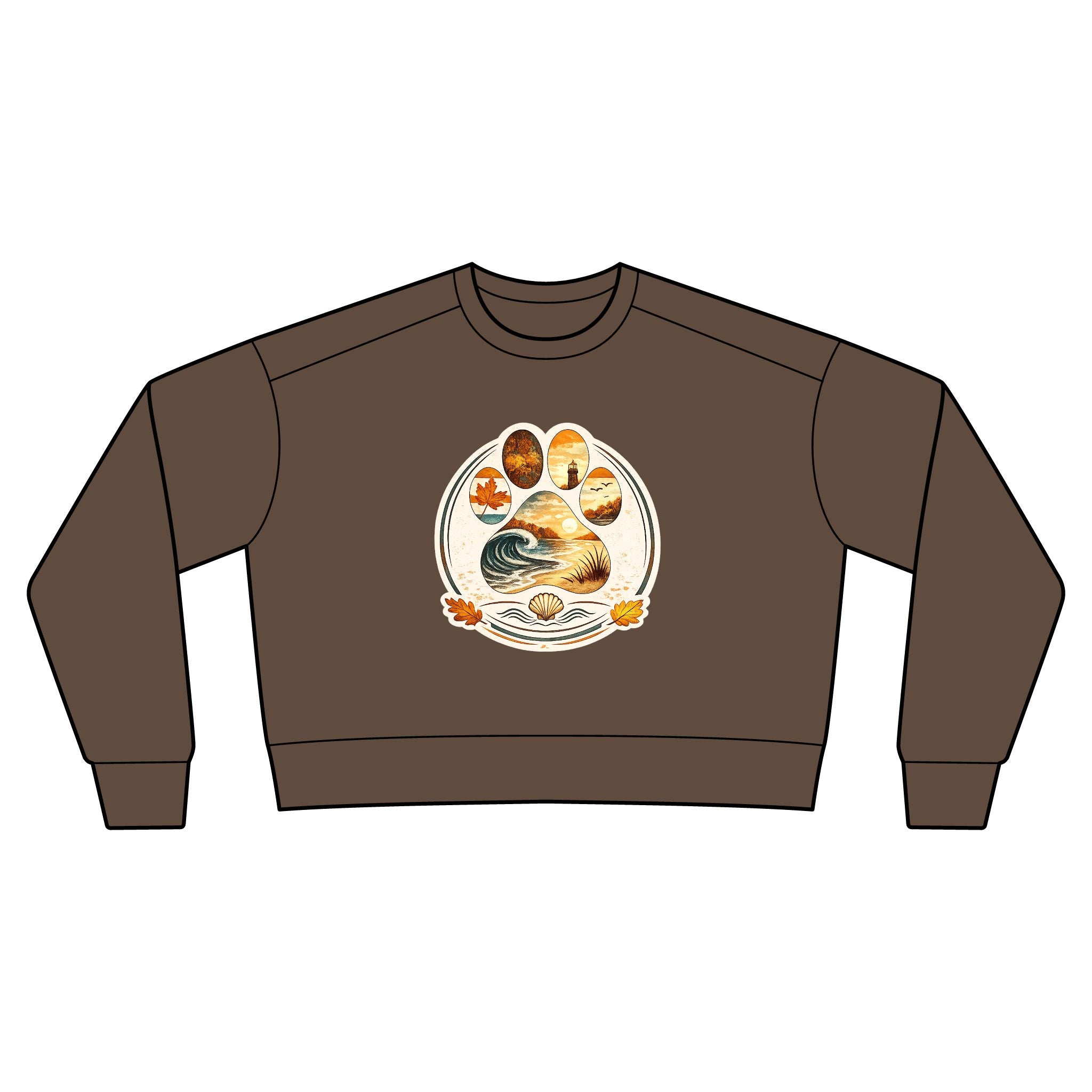 Autumn Coast & Paws Signature Cozy Crop Sweatshirt