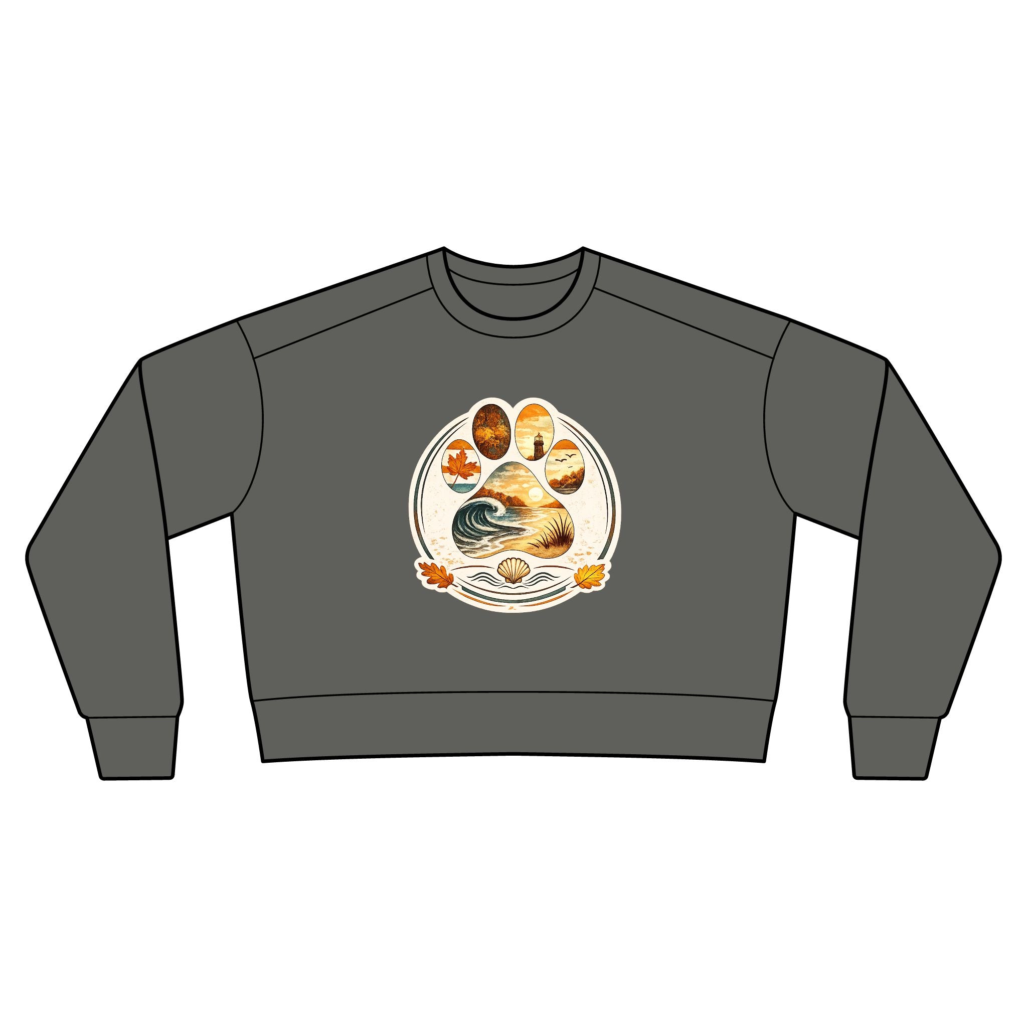 Autumn Coast & Paws Signature Cozy Crop Sweatshirt