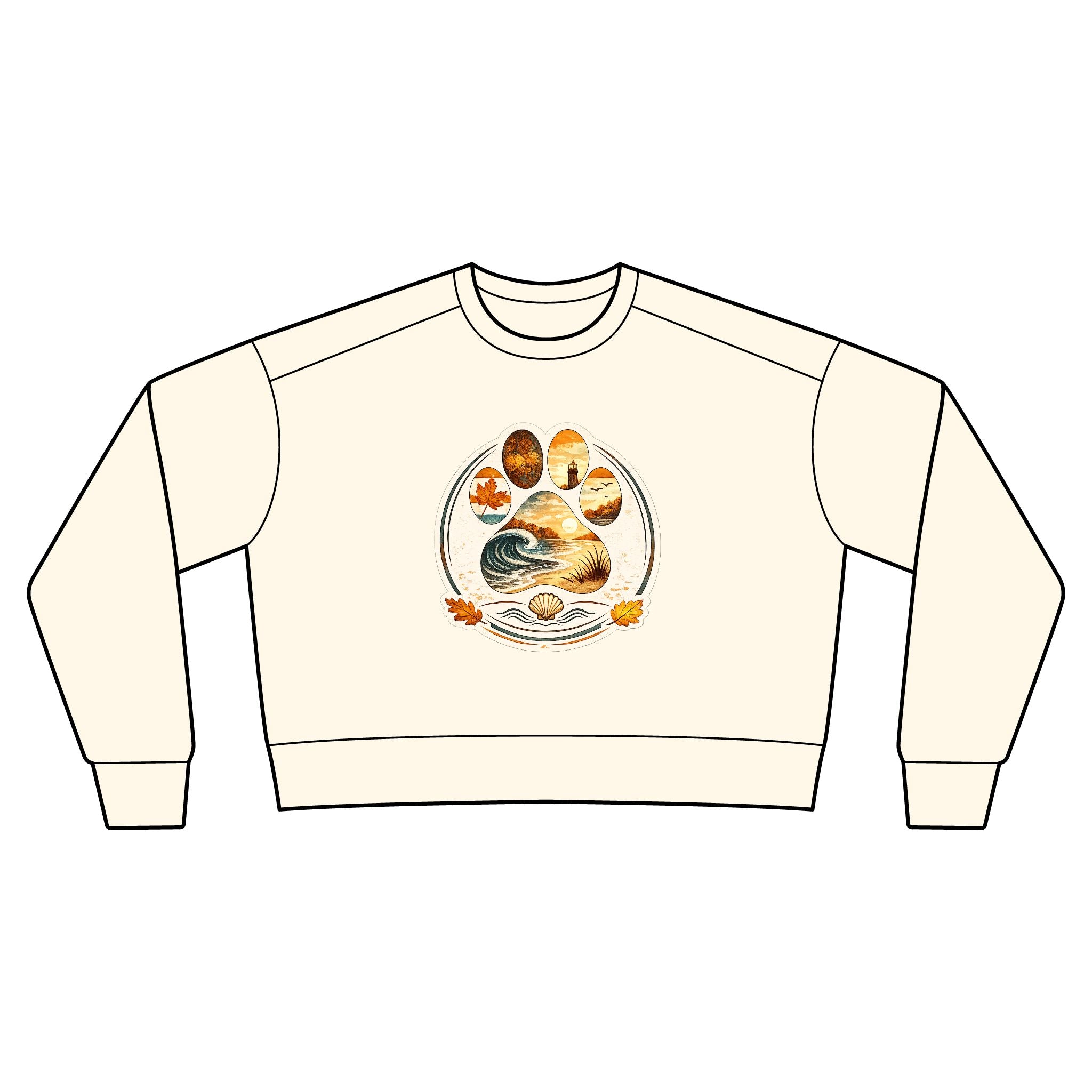 Autumn Coast & Paws Signature Cozy Crop Sweatshirt