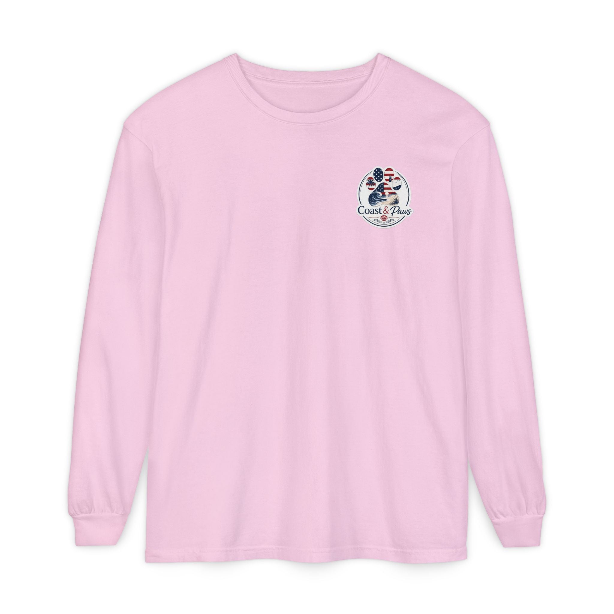 Patriotic Coast & Paws Signature Long Sleeve T‑Shirt