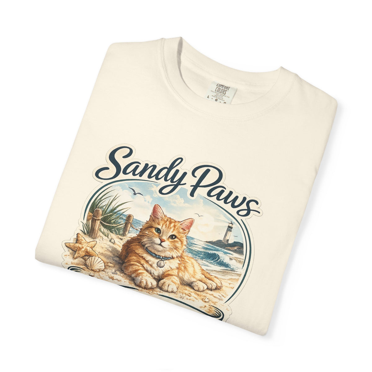 Sandy Paws Are Purrfect Beach Cat T-Shirt