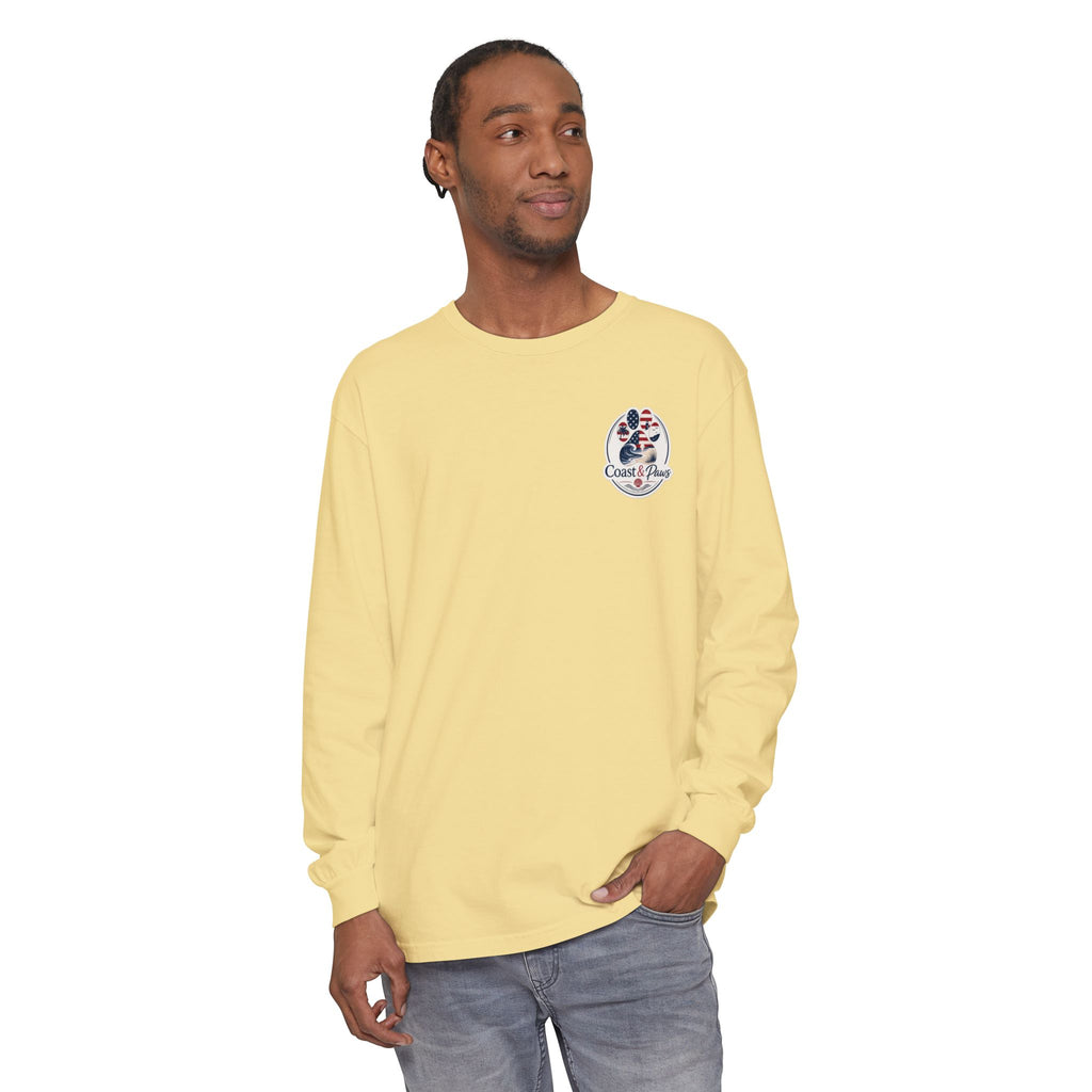 Patriotic Coast & Paws Signature Long Sleeve T‑Shirt