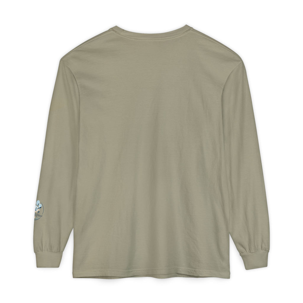 Jeep Girl Long Sleeve Tee — Fall Adventure Pumpkins & Dog Graphic