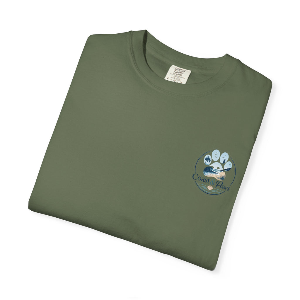 Coast & Paws Signature (Coastal Blue) Unisex Garment-Dyed T-shirt