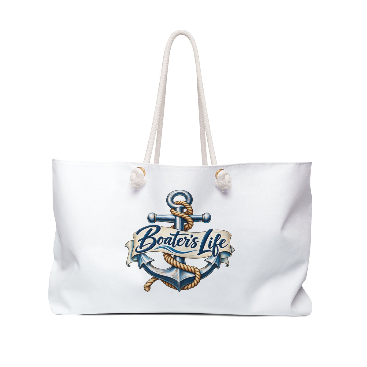 Boater's Life Weekender Bag — Nautical Anchor Travel Tote