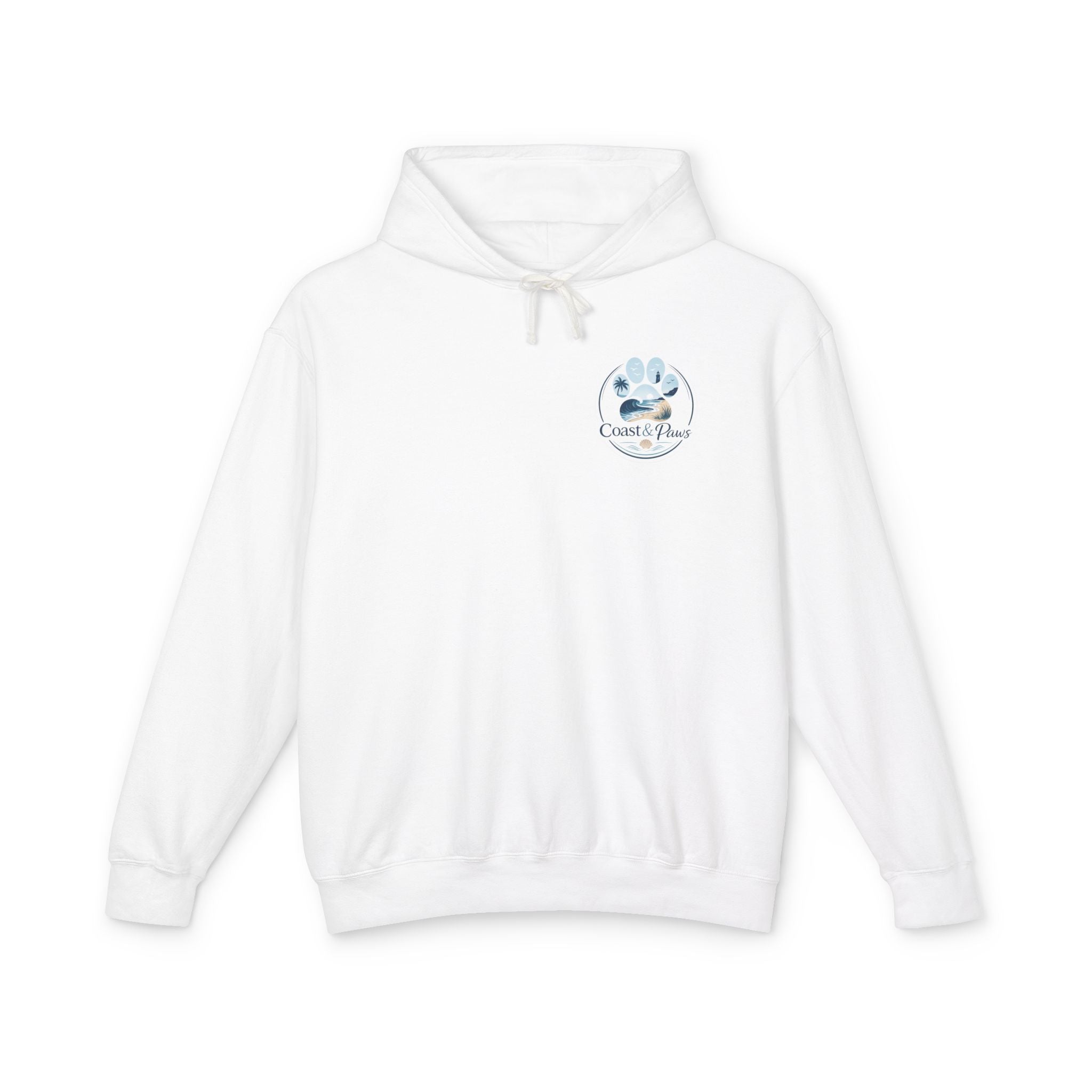 Coast & Paws Signature (Coastal Blue) Hoodie | Unisex Garment Dyed