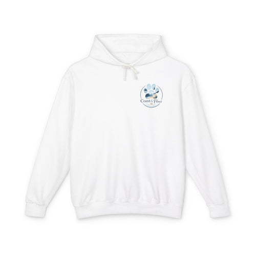 Coast & Paws Signature (Coastal Blue) Hoodie | Unisex Garment Dyed
