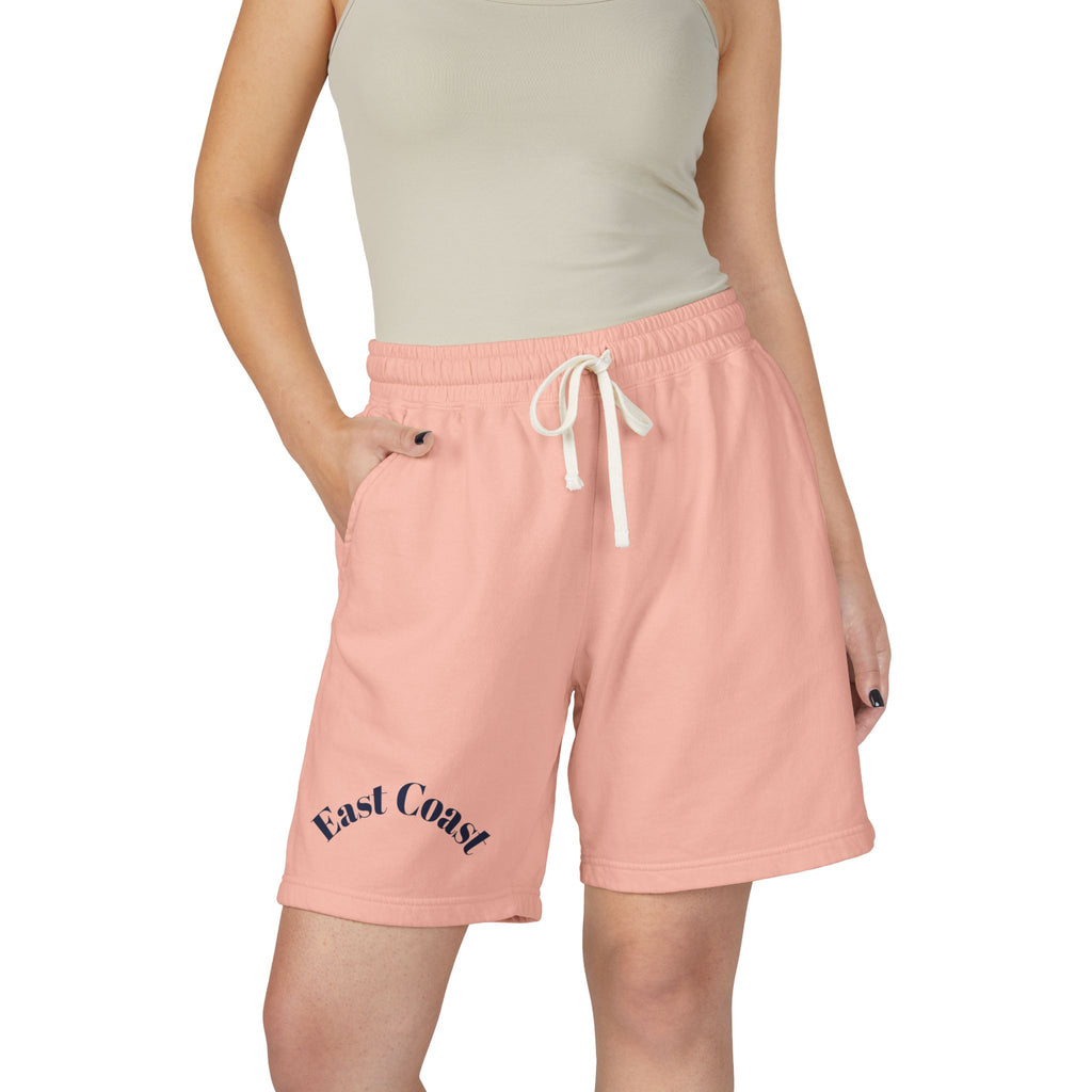 East Coast Graphic Sweat Shorts — Lightweight Garment-Dyed Fleece