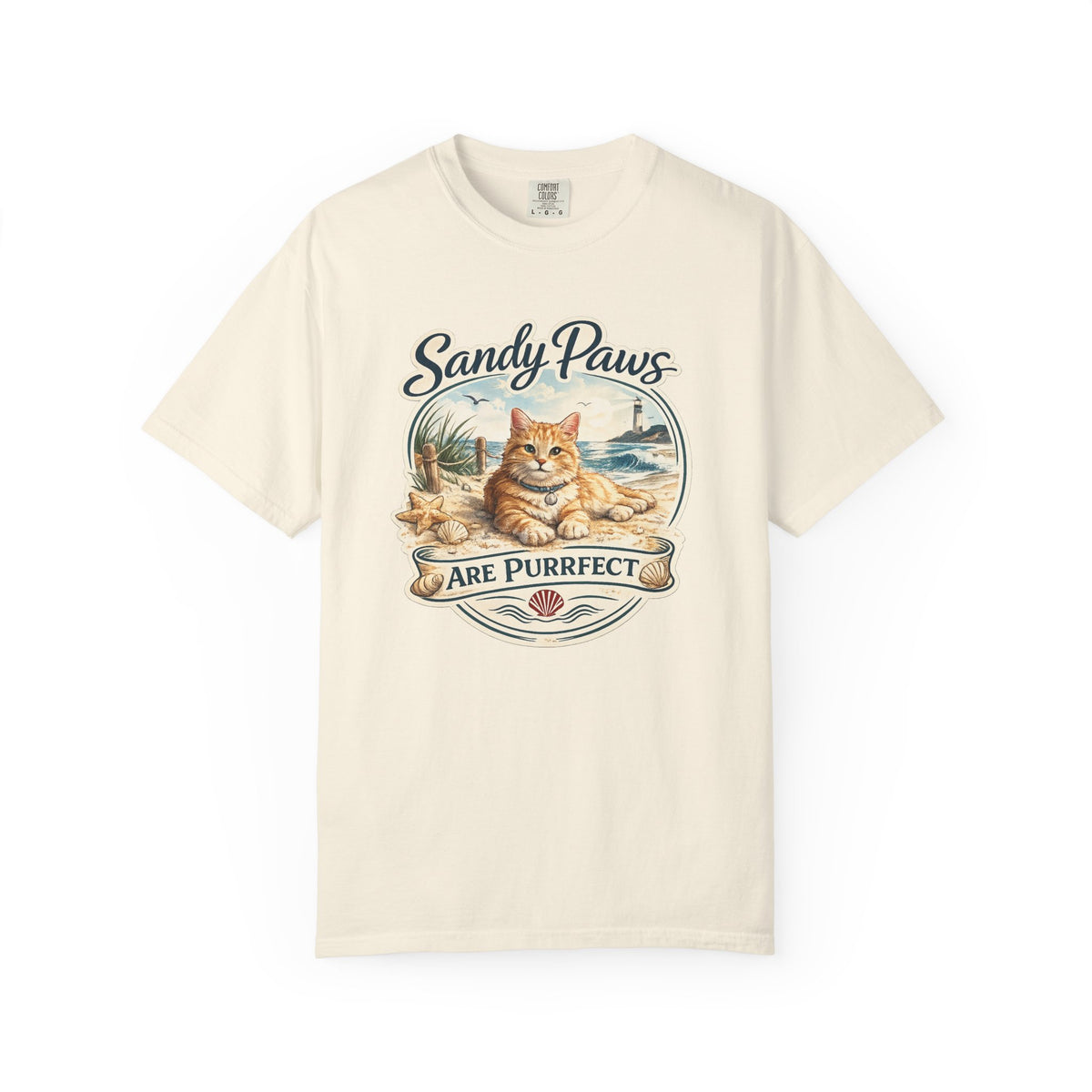 Sandy Paws Are Purrfect Beach Cat T-Shirt