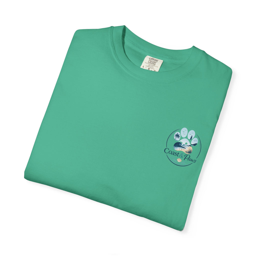 Coast & Paws Signature (Coastal Blue) Unisex Garment-Dyed T-shirt