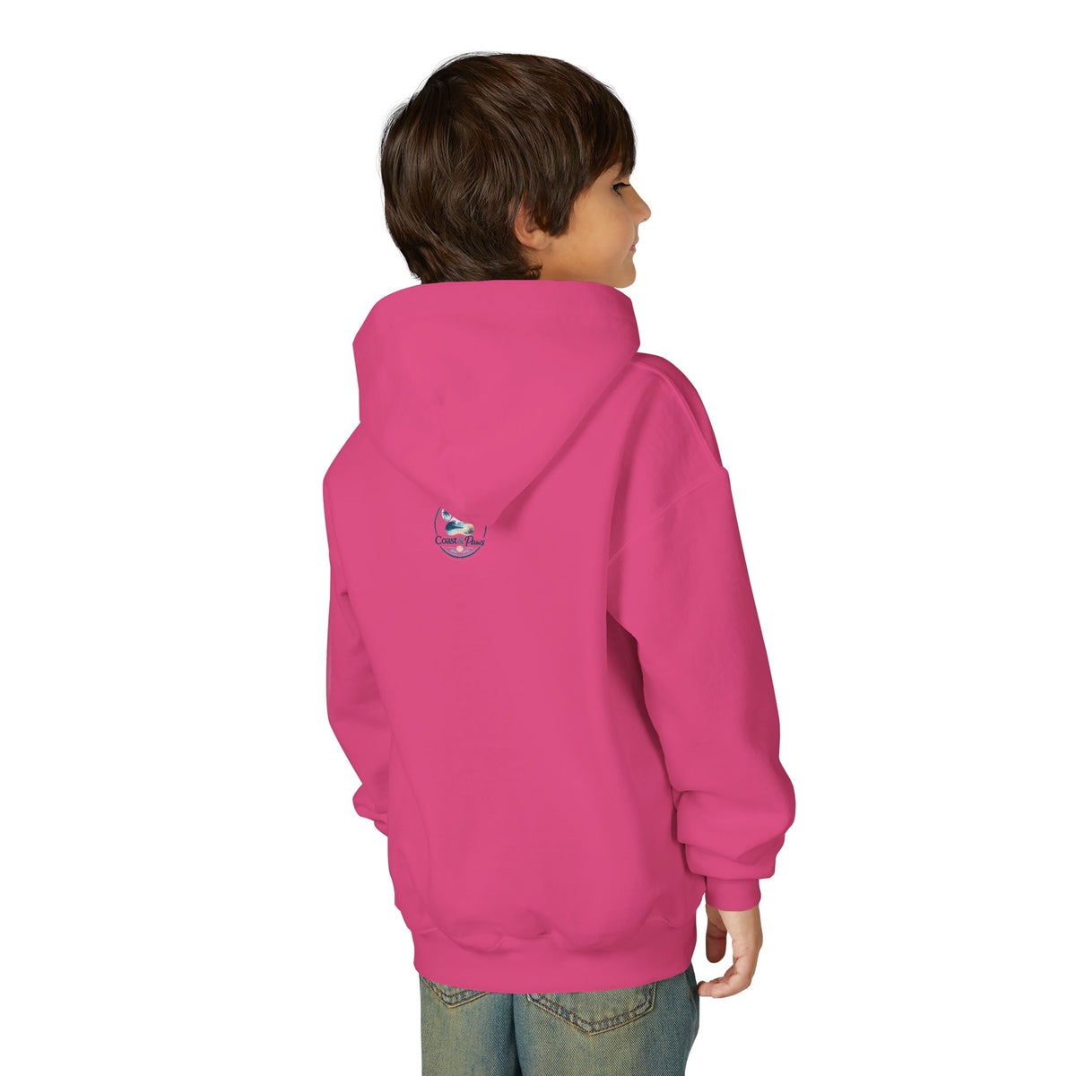 Youth Hoodie — "Sea Side Nap" Cat Beach Graphic Sweatshirt