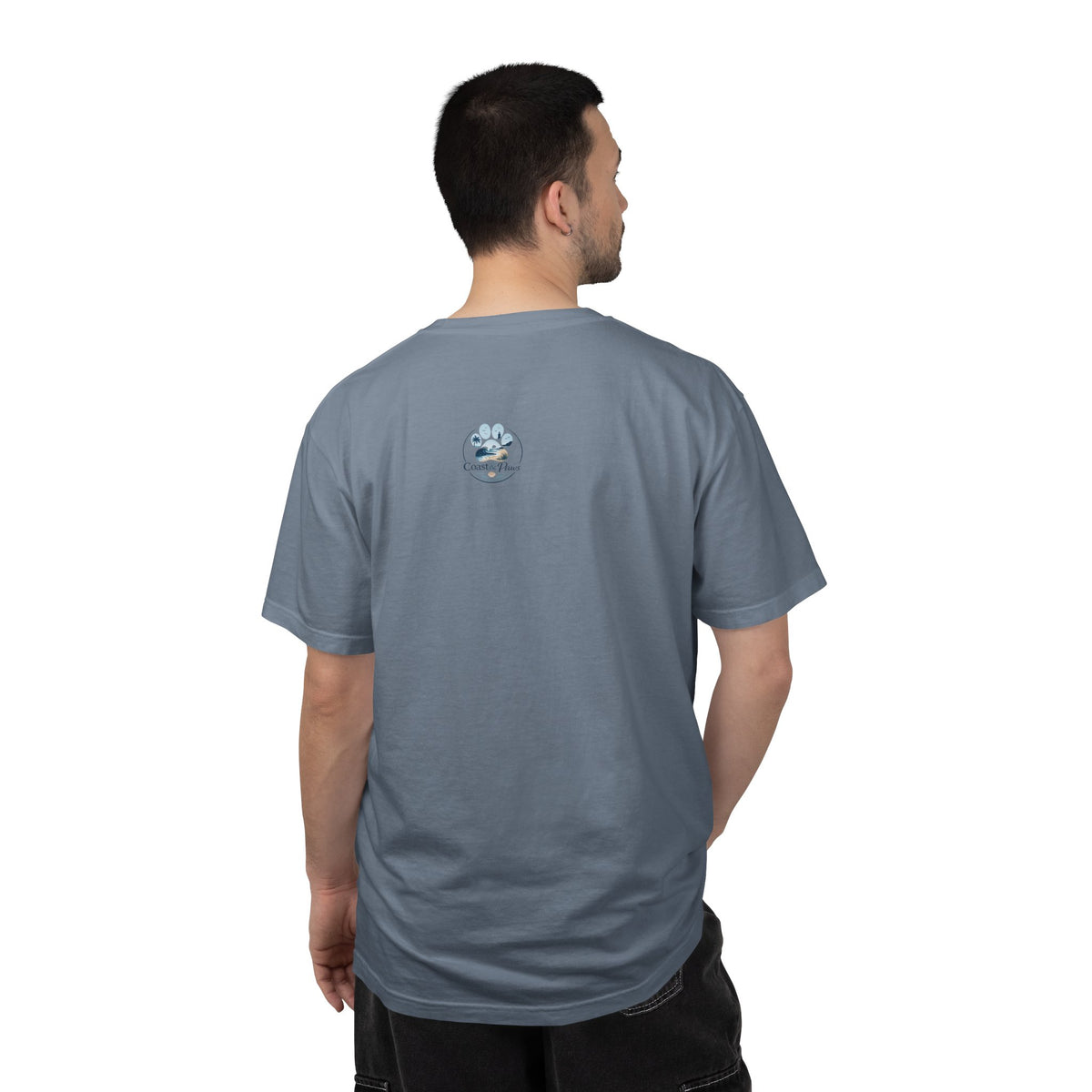 Ocean Paw Surf T-Shirt — Beach Sunset Paw Print Tee