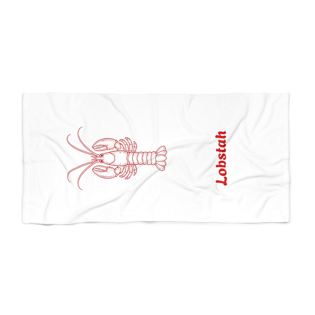 Lobstah Beach Towel — Red Lobster Graphic Coastal Towel