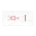 Lobstah Beach Towel — Red Lobster Graphic Coastal Towel