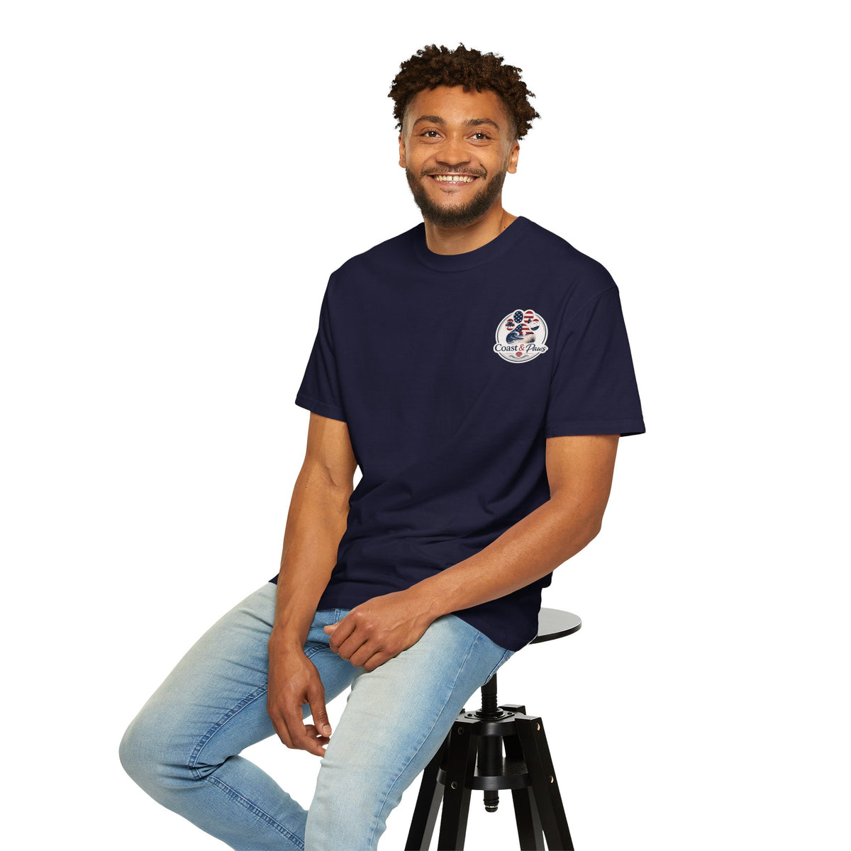 Coast & Paws Signature (Red, White & Blue) Unisex Garment-Dyed T-shirt