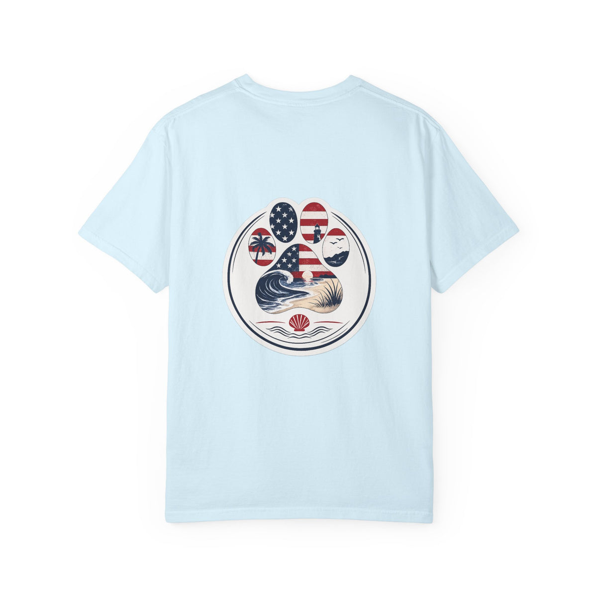 Coast & Paws Signature (Red, White & Blue) Unisex Garment-Dyed T-shirt