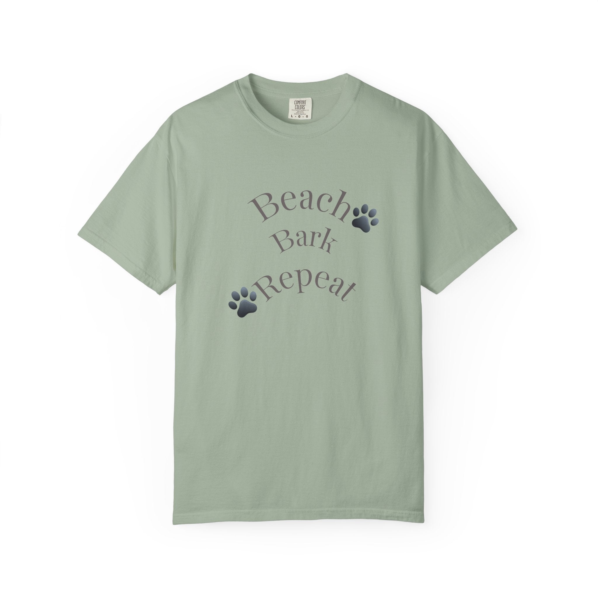 Beach Bark Repeat T-Shirt — Casual Dog Lover Tee