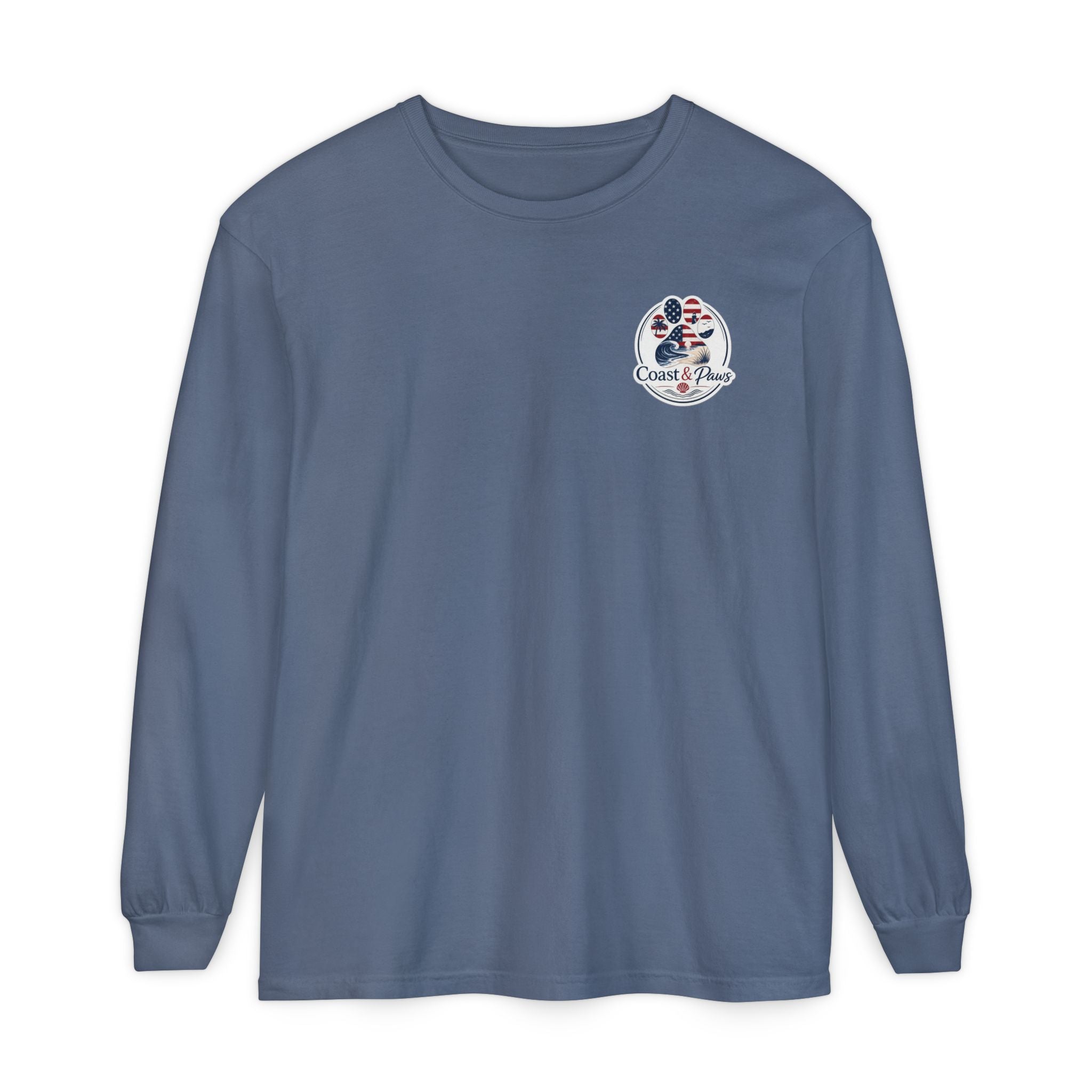 Patriotic Coast & Paws Signature Long Sleeve T‑Shirt