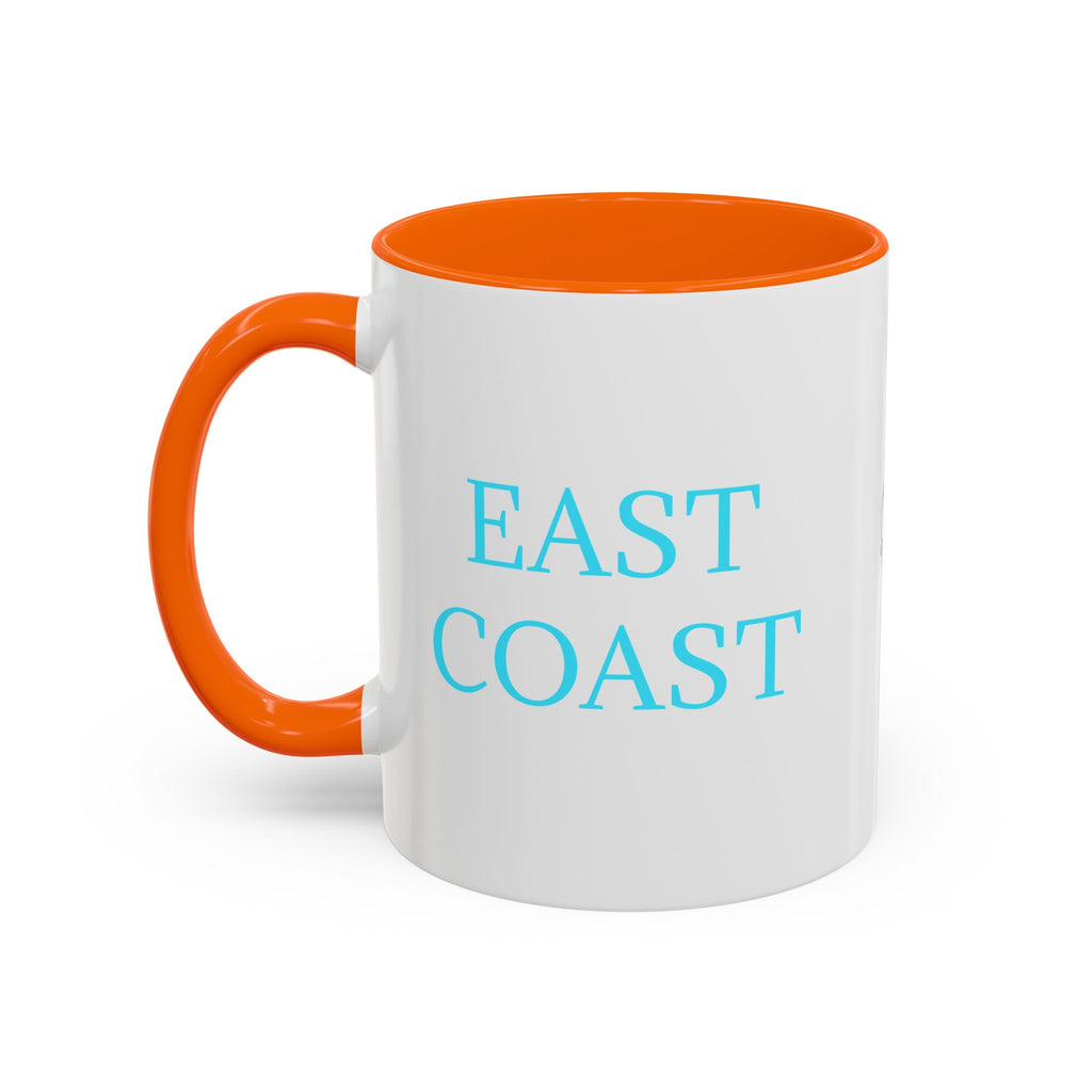 EAST Coast Coffee Mug — Coastal Blue Accent Ceramic Mug (11/15oz)