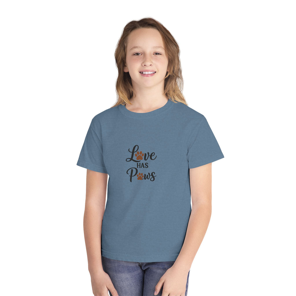 Youth Tee — "Love Has Paws" Puppy Lover Shirt