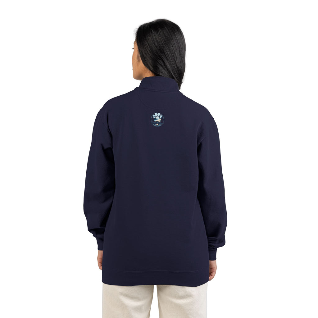 Quarter-Zip Sweatshirt — "Treat Dealer" Paw
