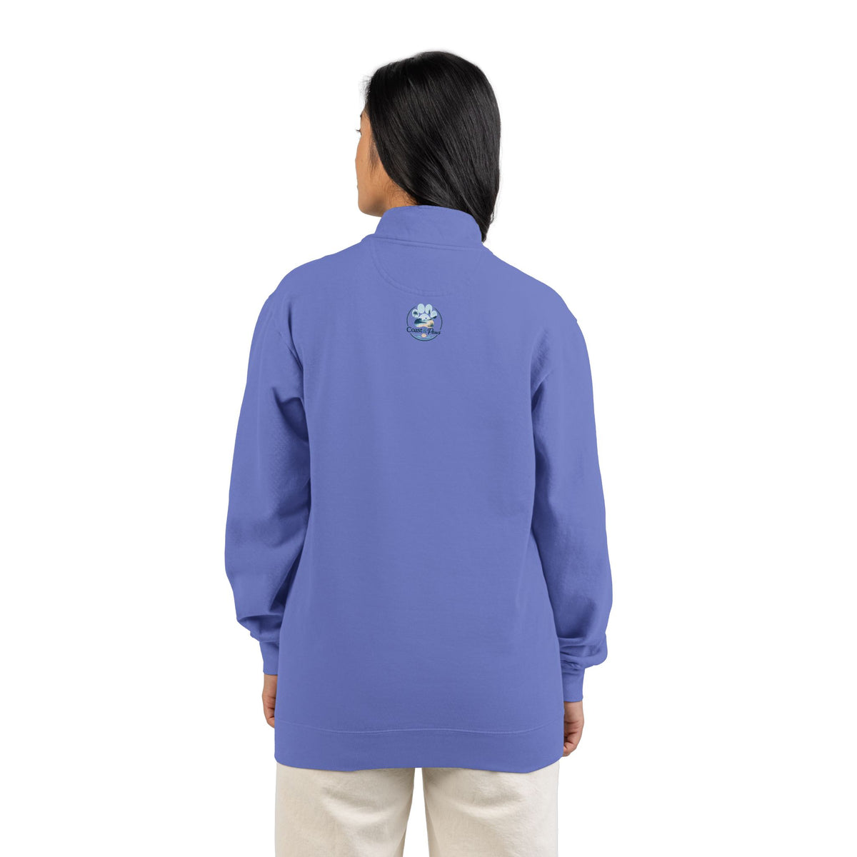 Quarter-Zip Sweatshirt — "Treat Dealer" Paw