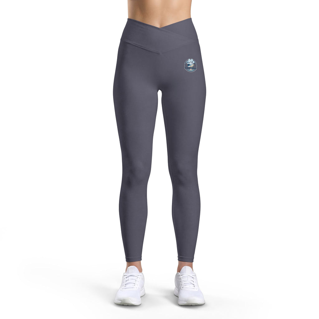 Yoga Leggings — Black Luxe High-Waist with Signature Coast & Paws Logo