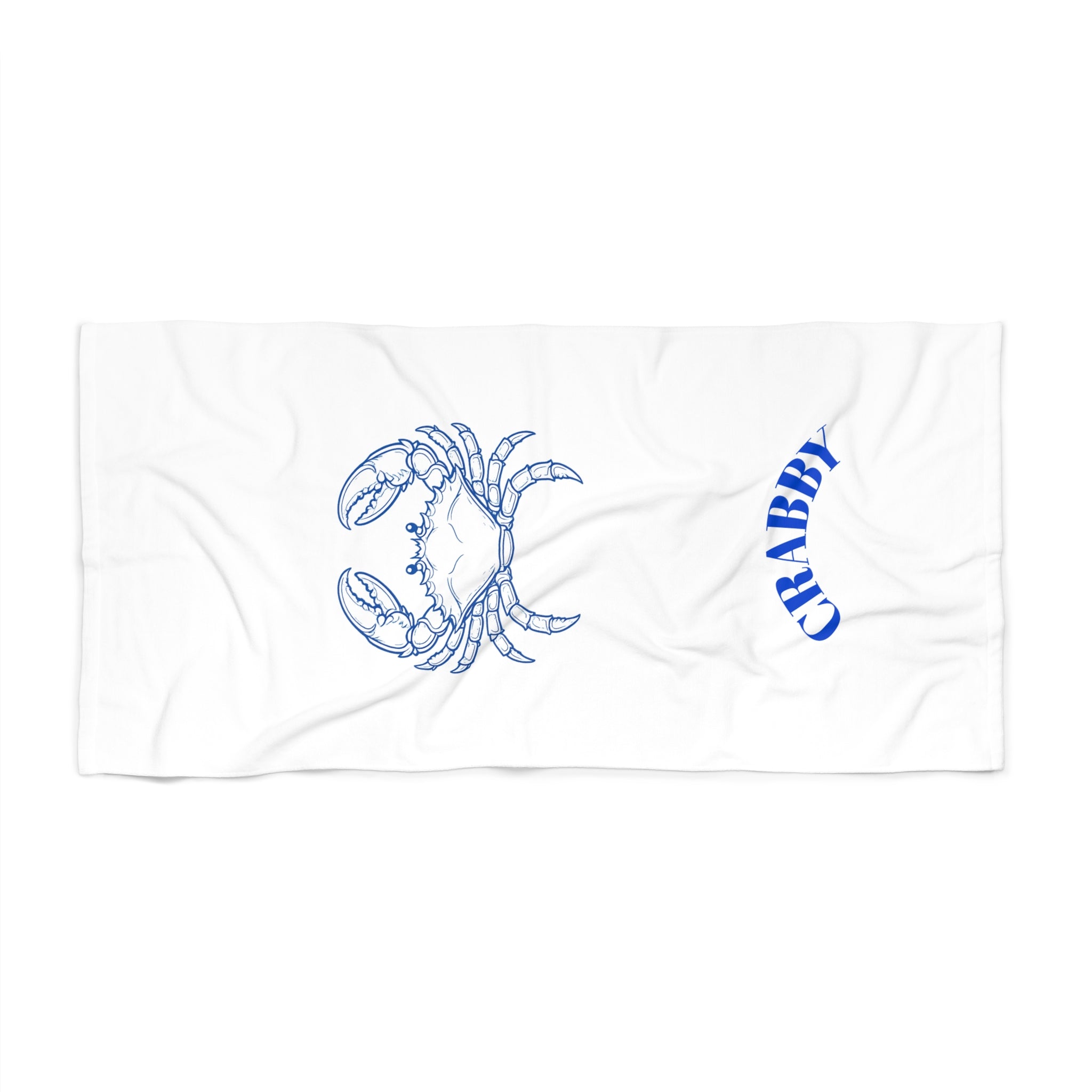 Crabby Blue Crab Beach Towel –  Coastal Beach Towel