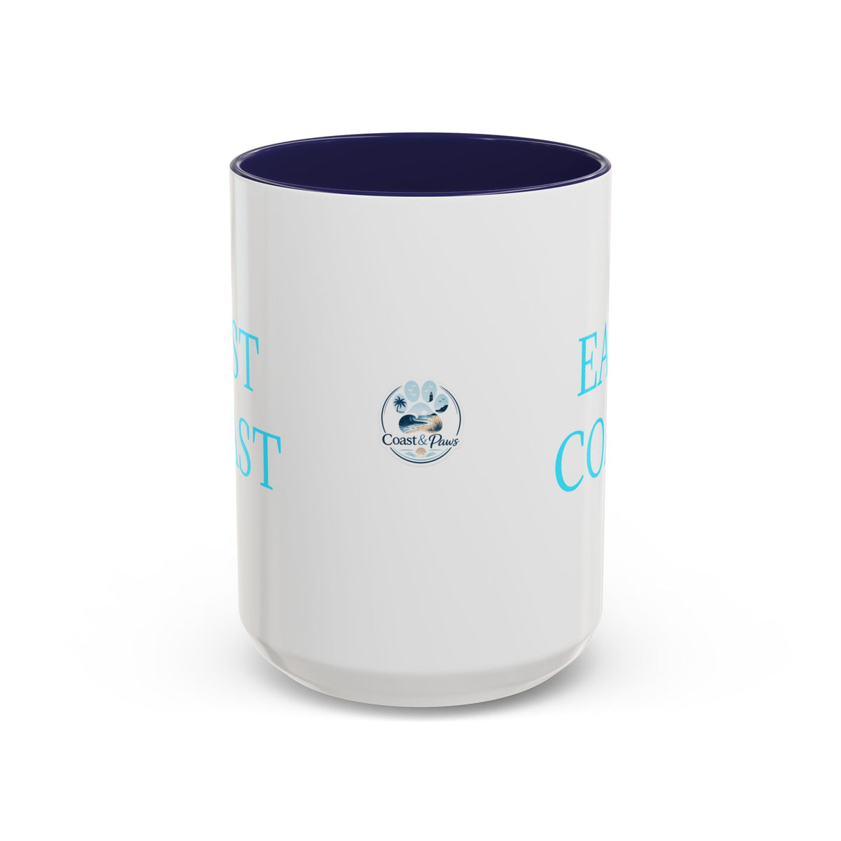 EAST Coast Coffee Mug — Coastal Blue Accent Ceramic Mug (11/15oz)