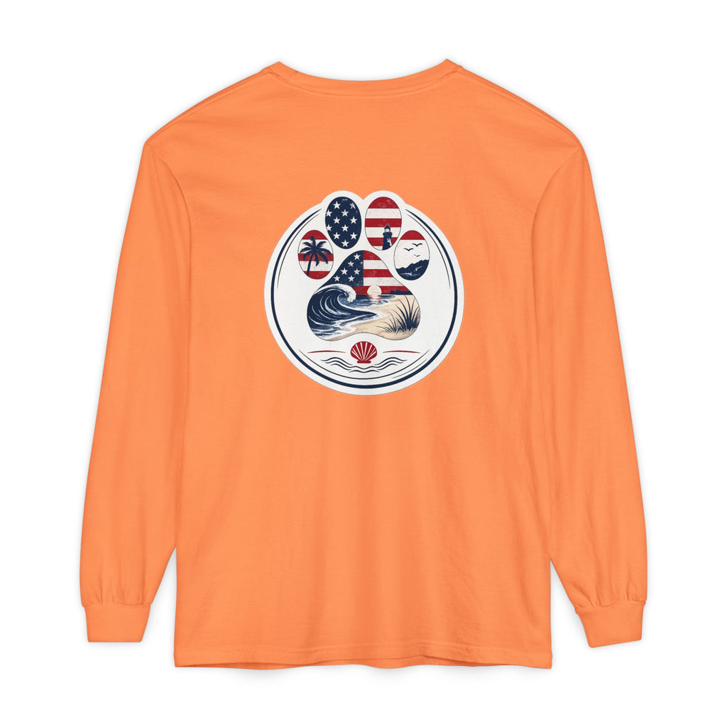 Patriotic Coast & Paws Signature Long Sleeve T‑Shirt