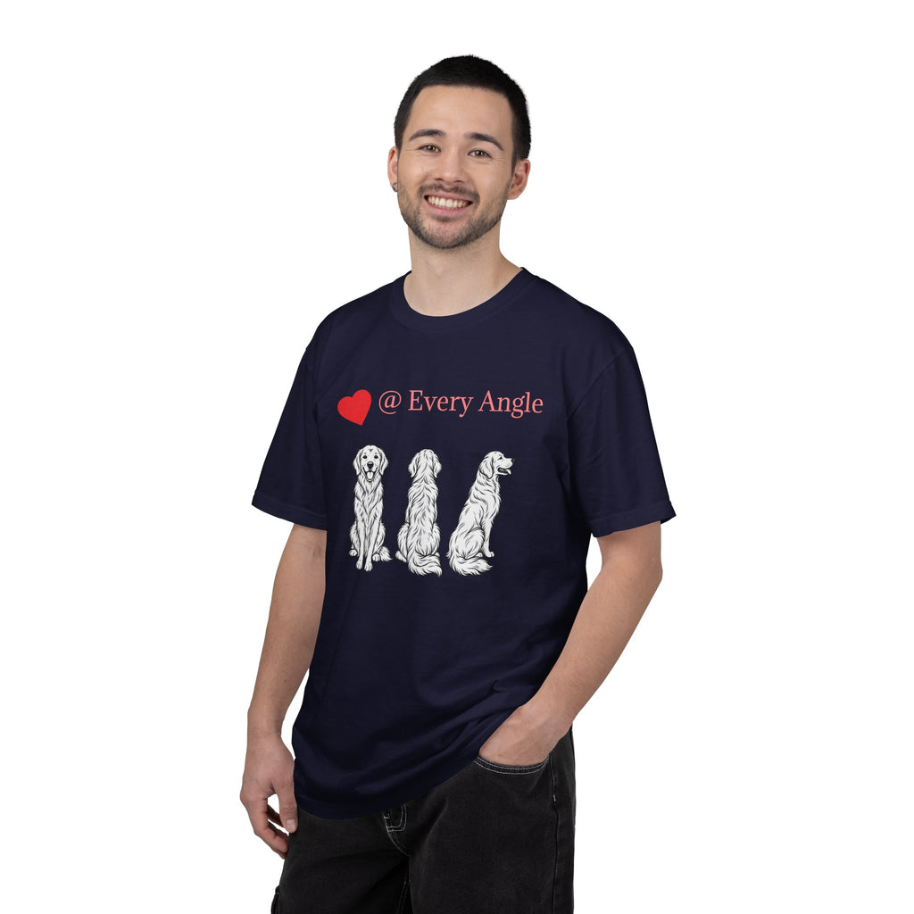 Golden Retriever Love T-Shirt — “@ Every Angle” Dog Portrait Tee - We can Customize with your dog breed