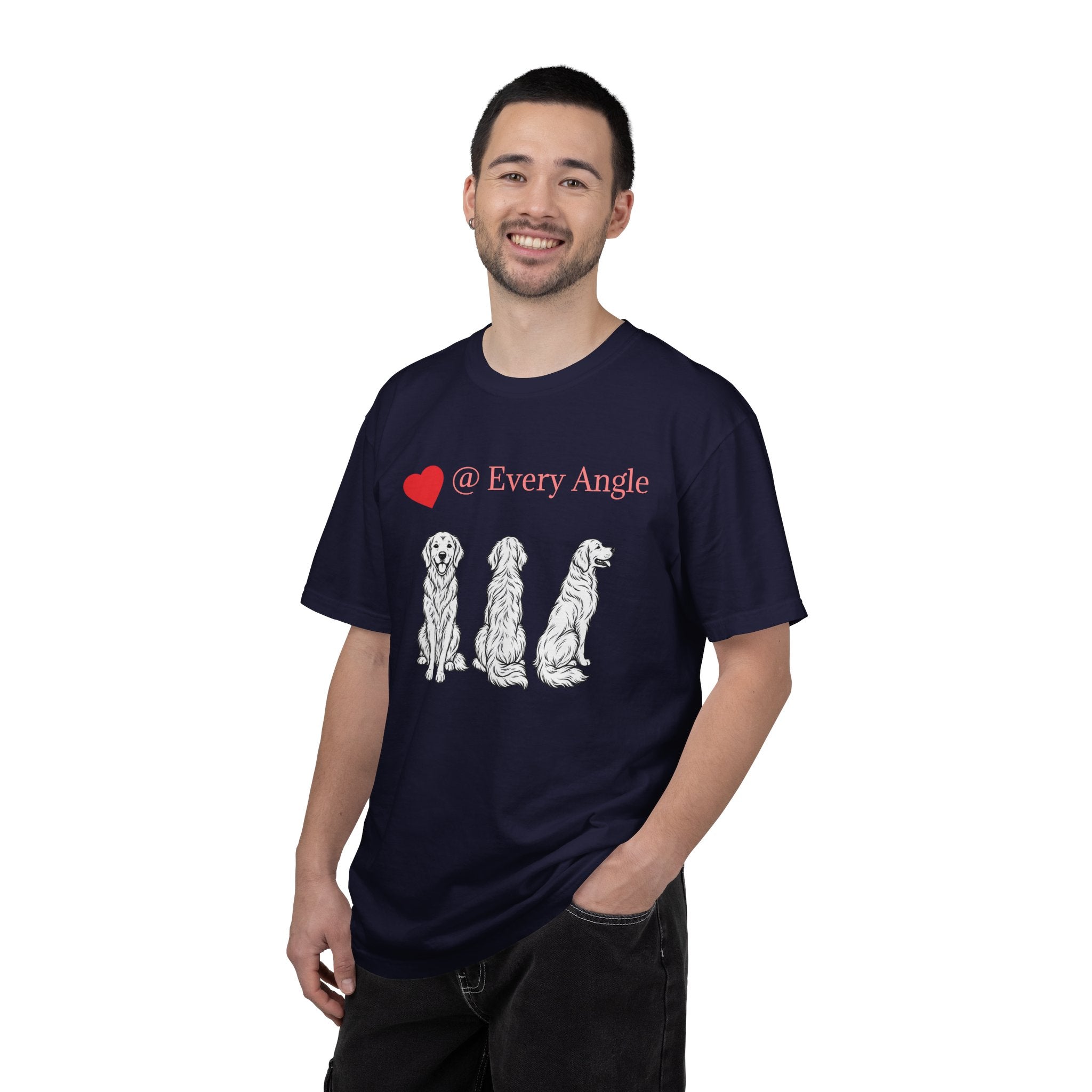 Golden Retriever Love T-Shirt — “@ Every Angle” Dog Portrait Tee - We can Customize with your dog breed