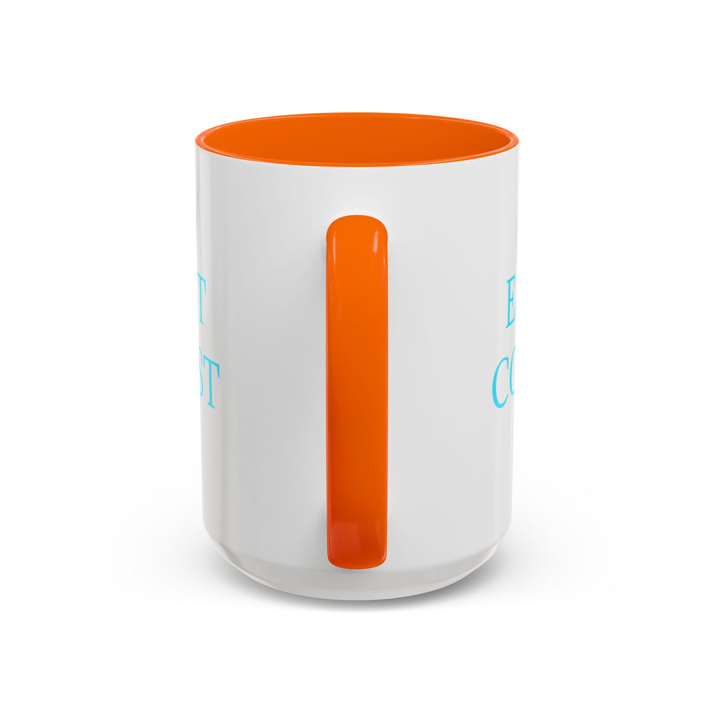 EAST Coast Coffee Mug — Coastal Blue Accent Ceramic Mug (11/15oz)