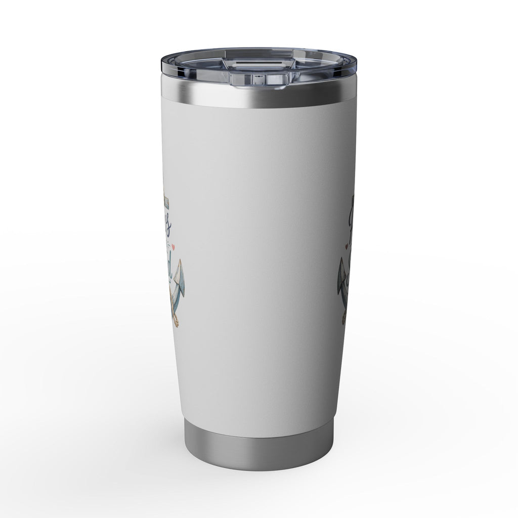 Paws & Sand 20oz Travel Tumbler — Nautical Anchor Dog Paw Insulated Cup