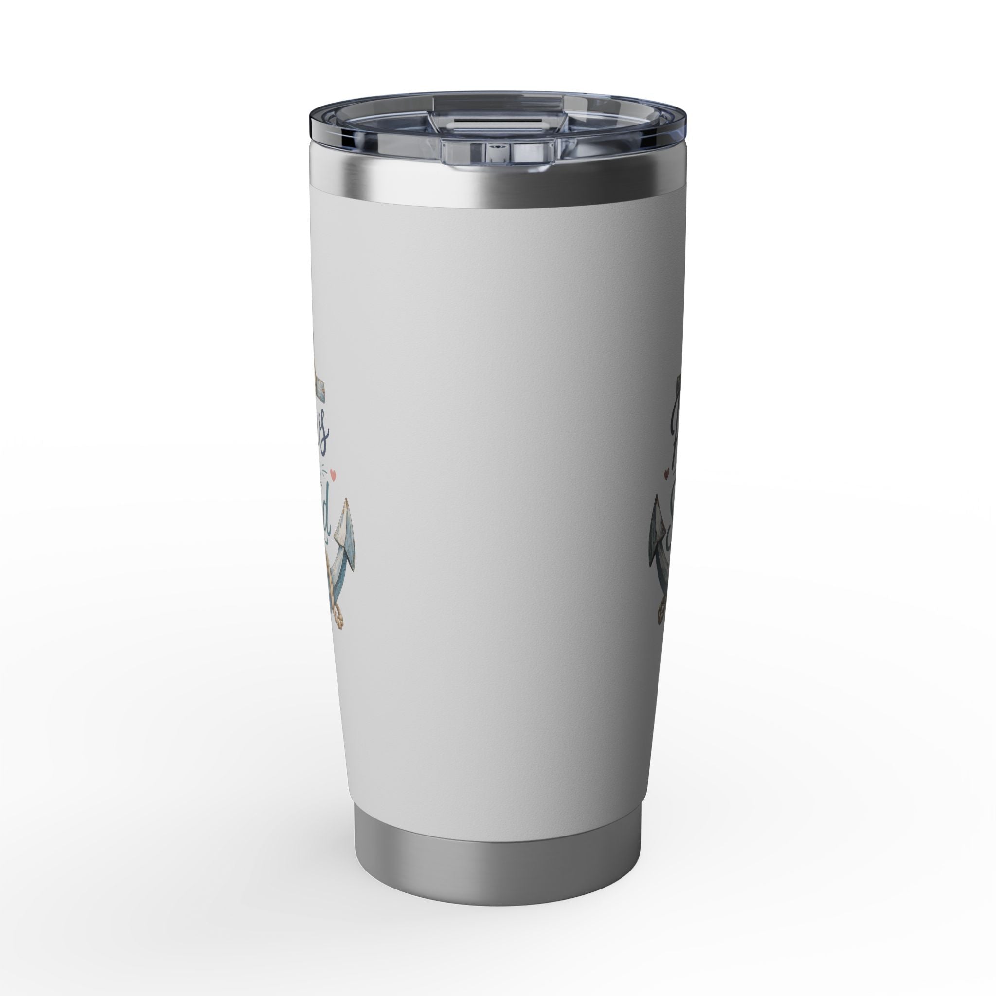 Paws & Sand 20oz Travel Tumbler — Nautical Anchor Dog Paw Insulated Cup