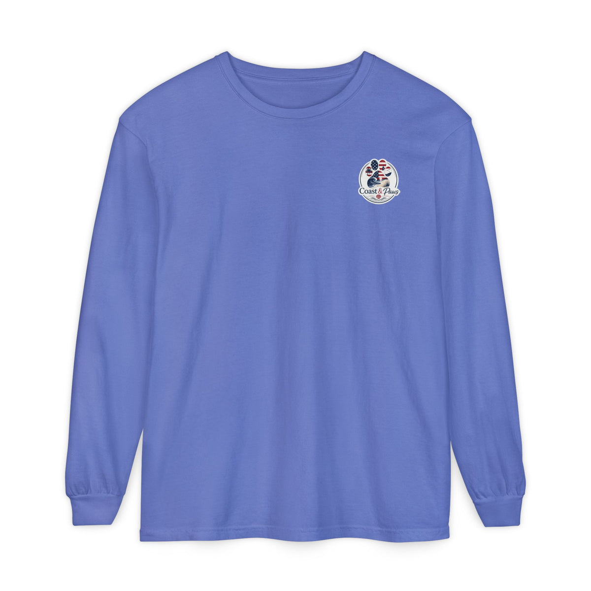Patriotic Coast & Paws Signature Long Sleeve T‑Shirt