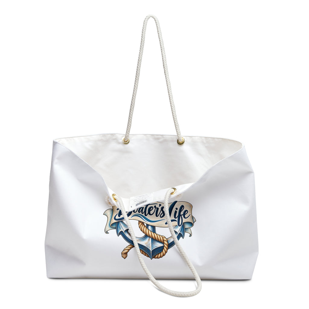 Boater's Life Weekender Bag — Nautical Anchor Travel Tote