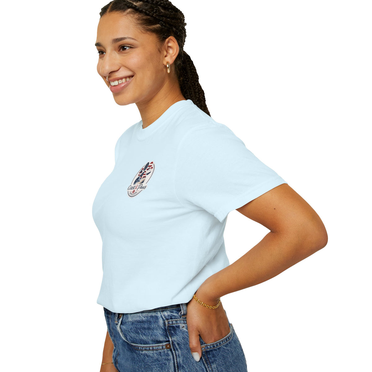 Coast & Paws Signature (Red, White & Blue) Unisex Garment-Dyed T-shirt