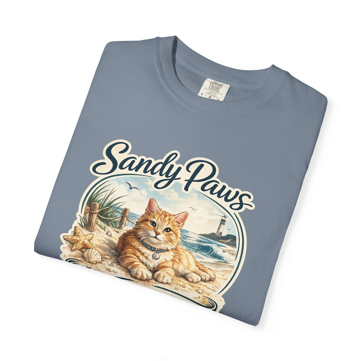 Sandy Paws Are Purrfect Beach Cat T-Shirt