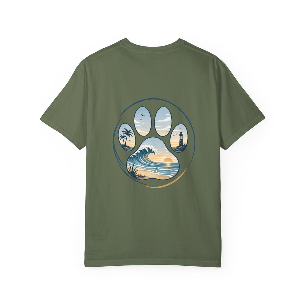 Coast & Paws Signature (Coastal Blue) Unisex Garment-Dyed T-shirt