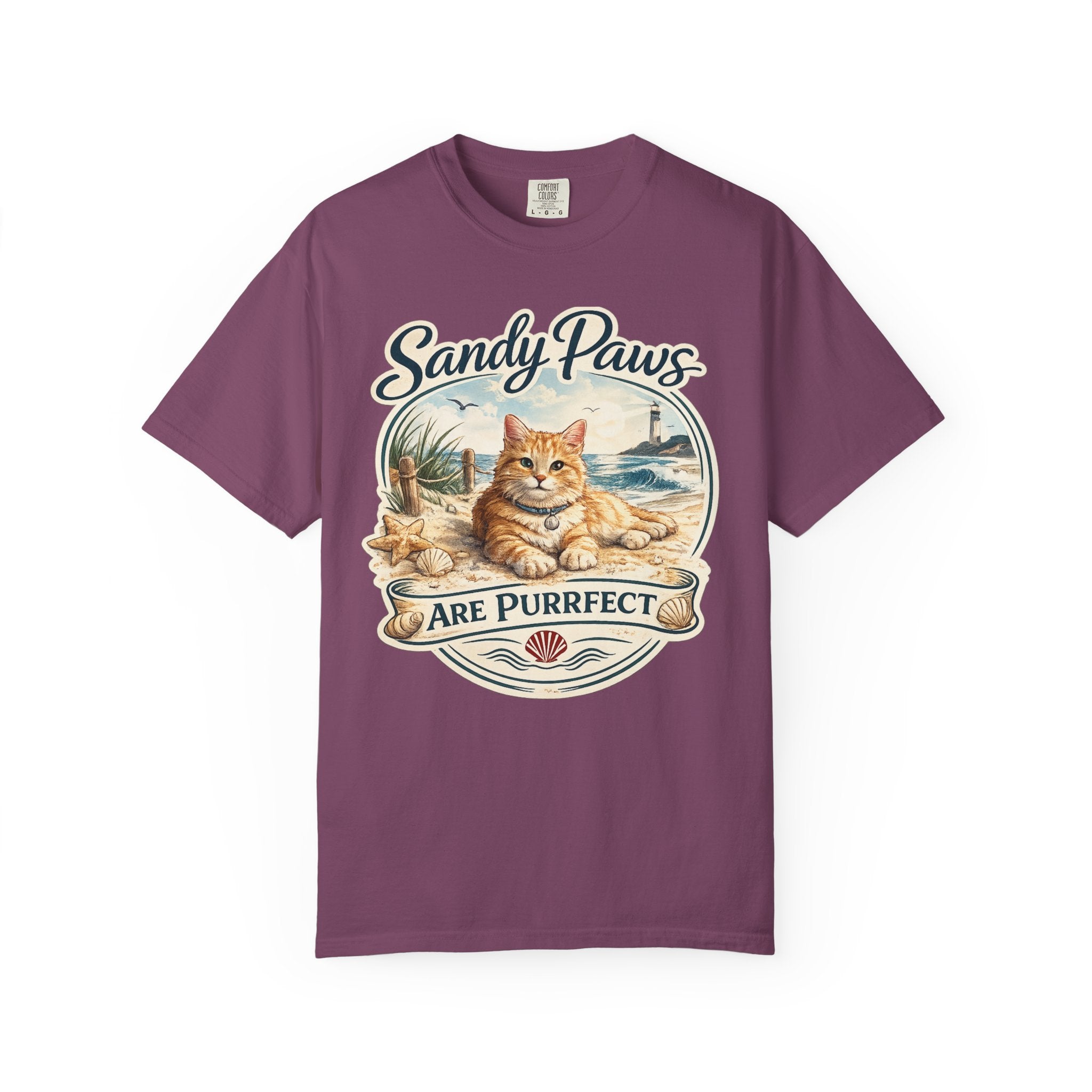Sandy Paws Are Purrfect Beach Cat T-Shirt