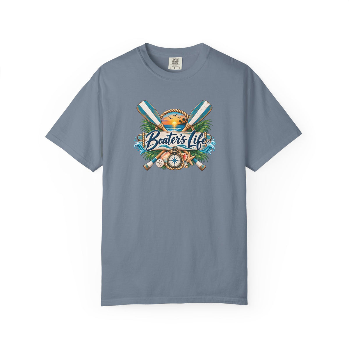 Boater's Life T-Shirt — Nautical Oars & Compass Beach Tee