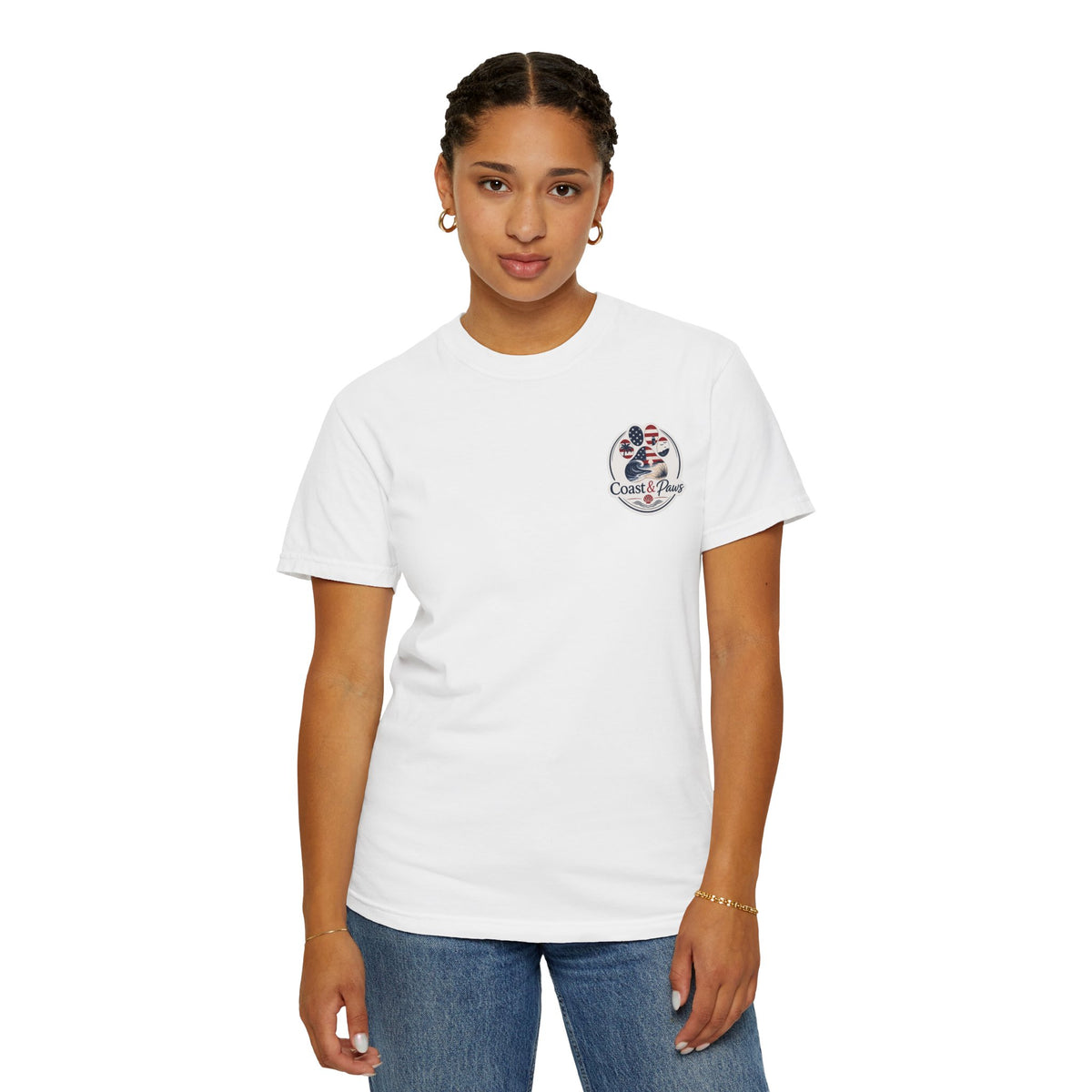 Coast & Paws Signature (Red, White & Blue) Unisex Garment-Dyed T-shirt