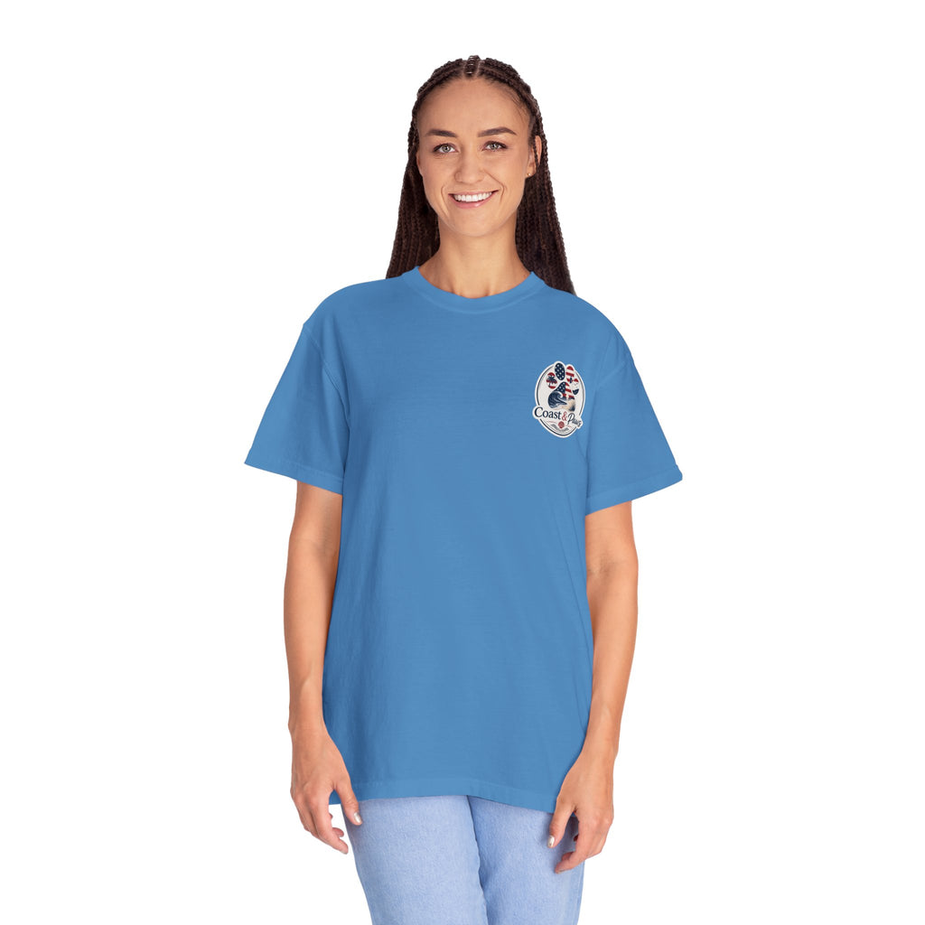 Coast & Paws Signature (Red, White & Blue) Unisex Garment-Dyed T-shirt
