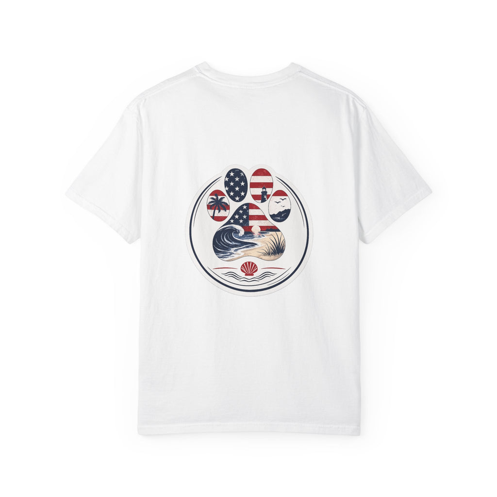 Coast & Paws Signature (Red, White & Blue) Unisex Garment-Dyed T-shirt