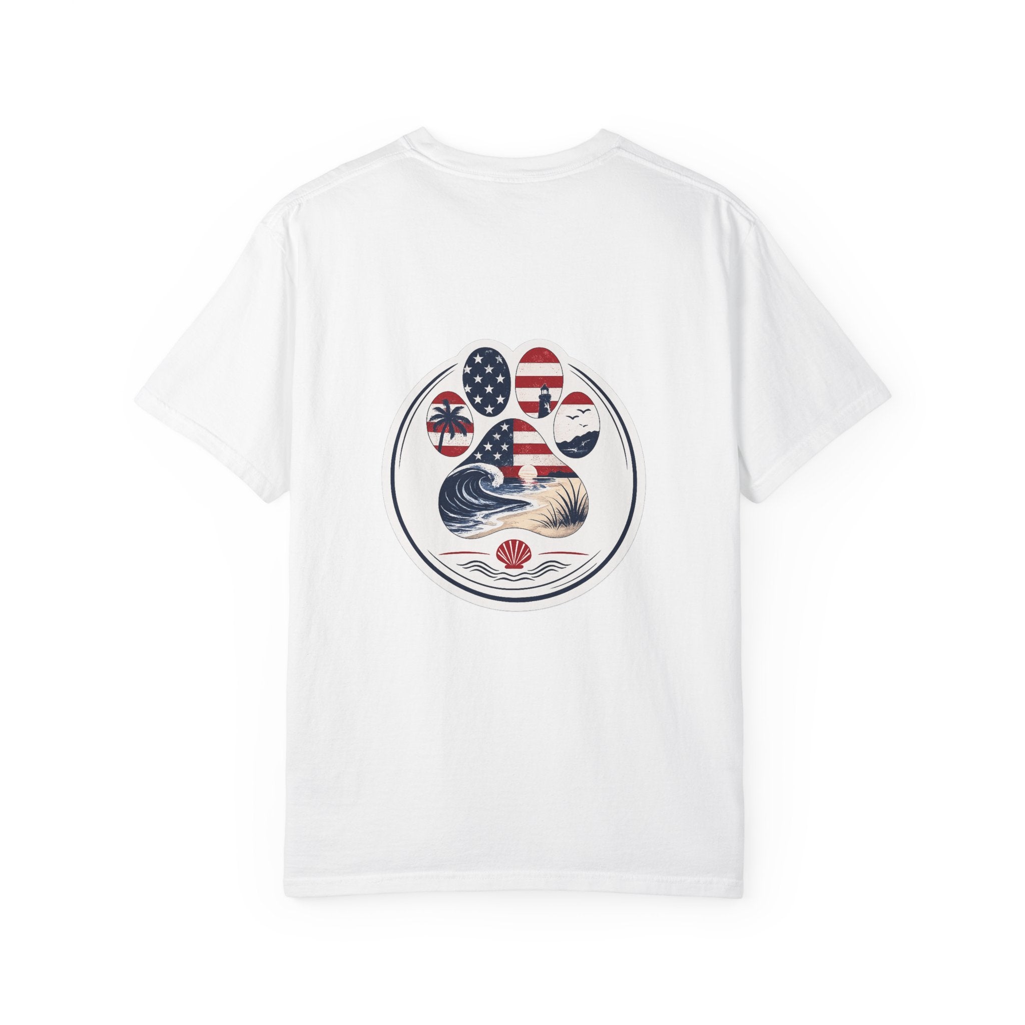 Coast & Paws Signature (Red, White & Blue) Unisex Garment-Dyed T-shirt