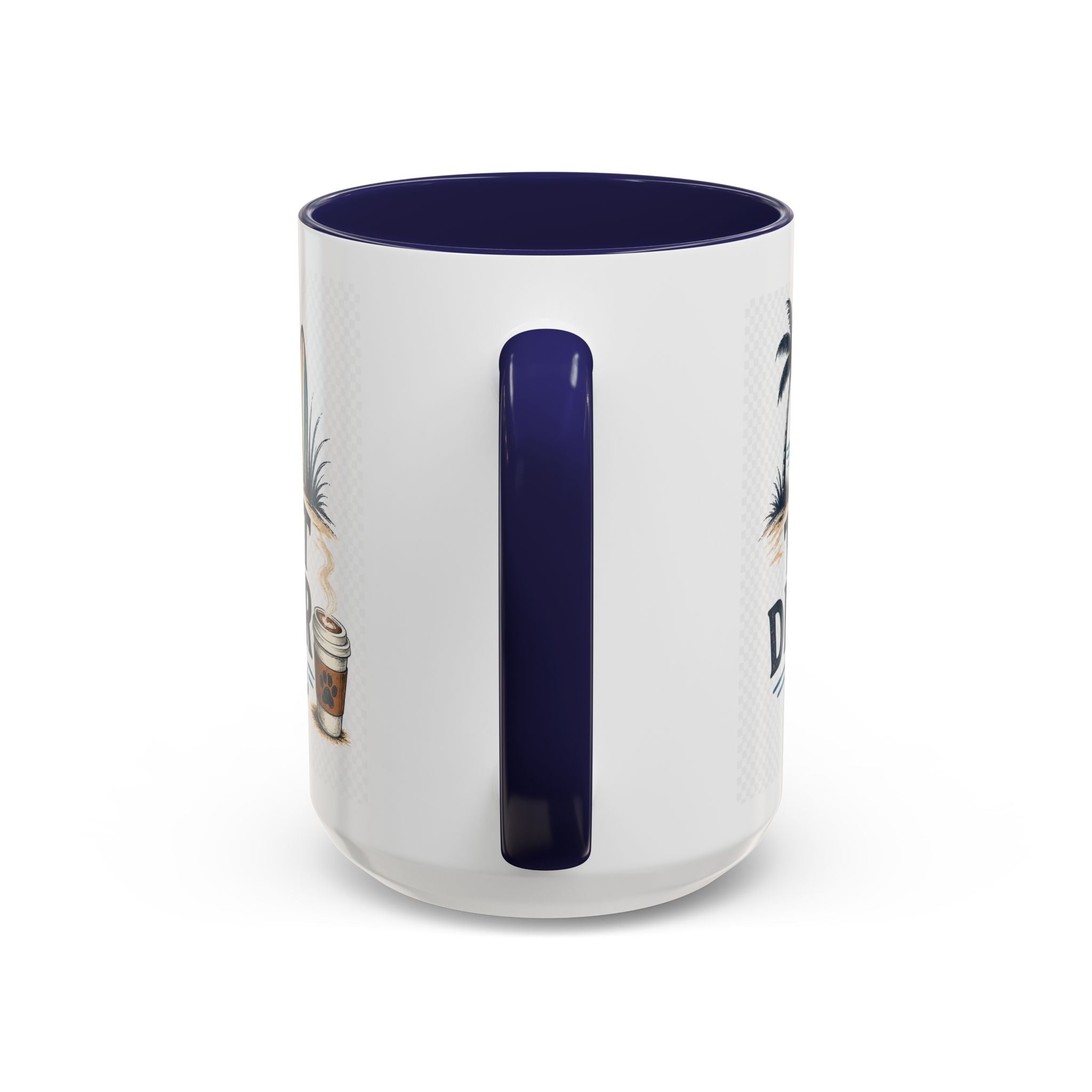 Treat Dealer Coffee Mug – Beach Paw Print Design (15oz)
