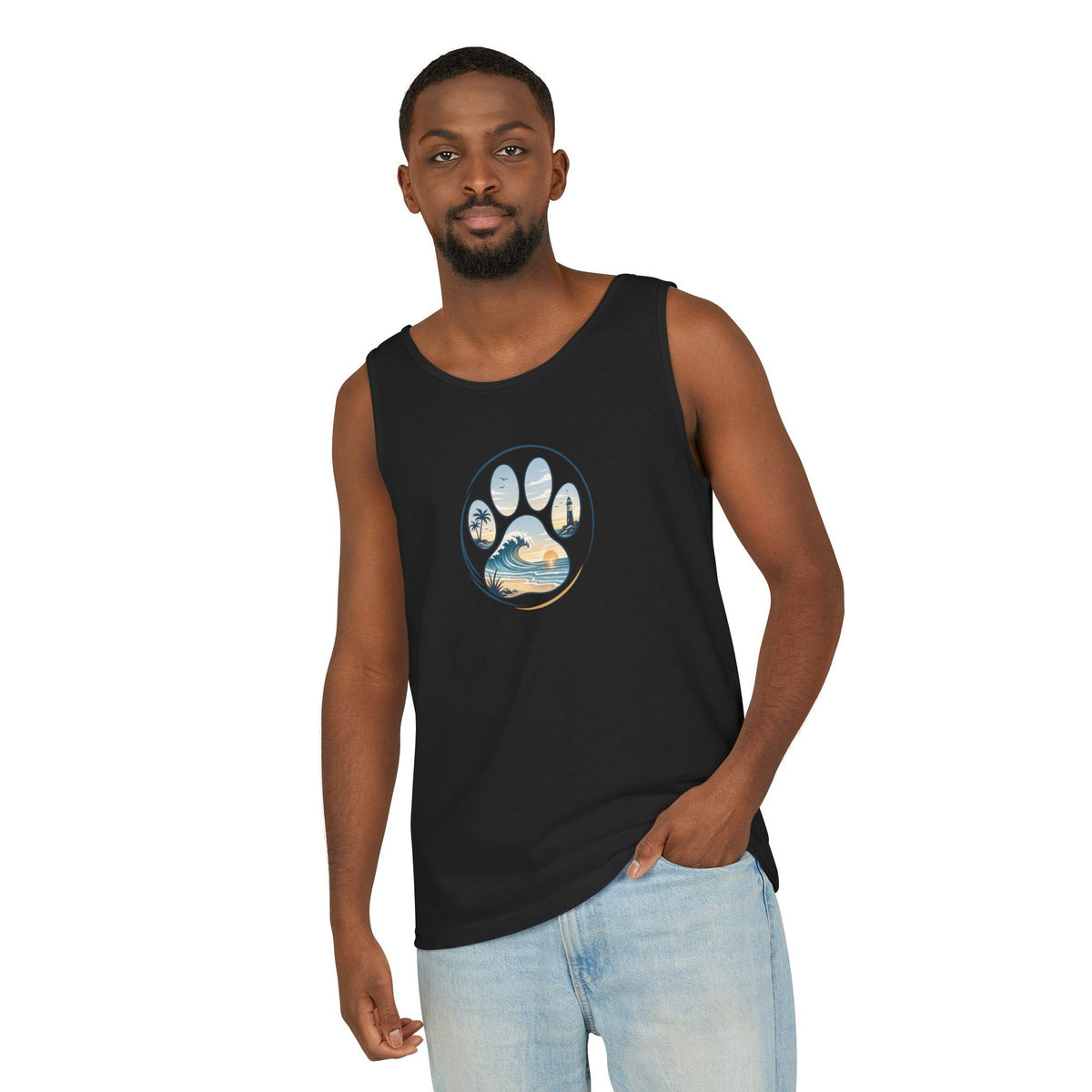 Coast & Paws Signature Unisex Surf Tank Top — Beach Vibes Tank