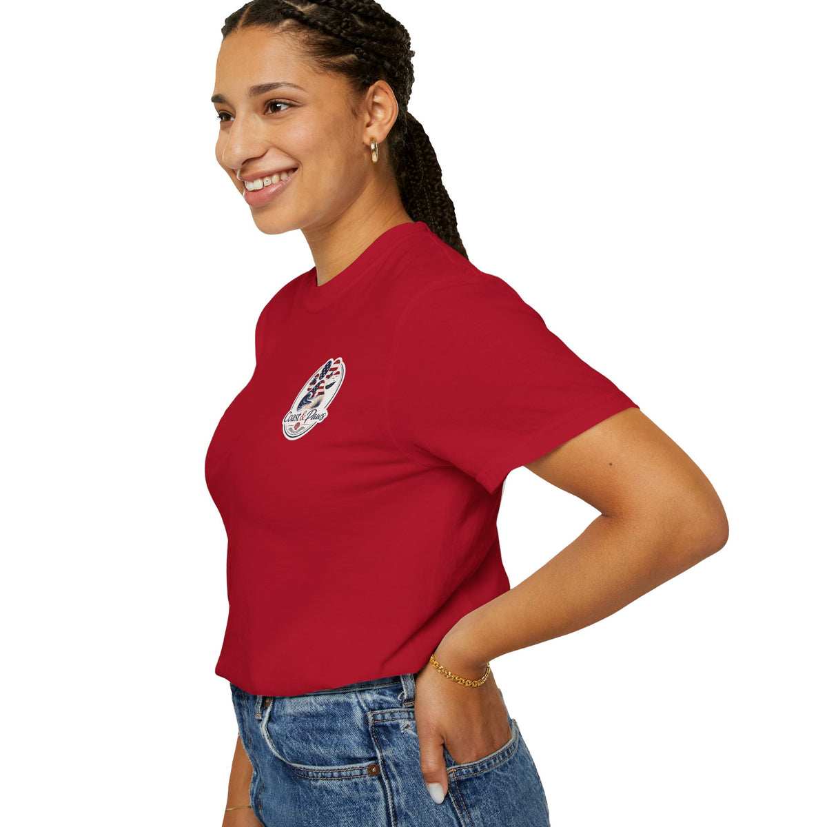 Coast & Paws Signature (Red, White & Blue) Unisex Garment-Dyed T-shirt